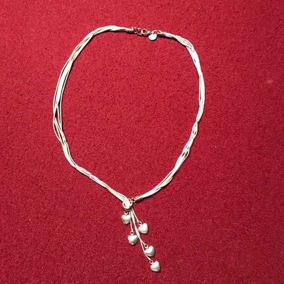 Jewelry - Sterling silver sliding heart necklace